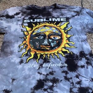 Sublime black acid dye tee